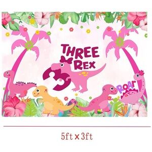 Three Rex Birthday Party Supplies